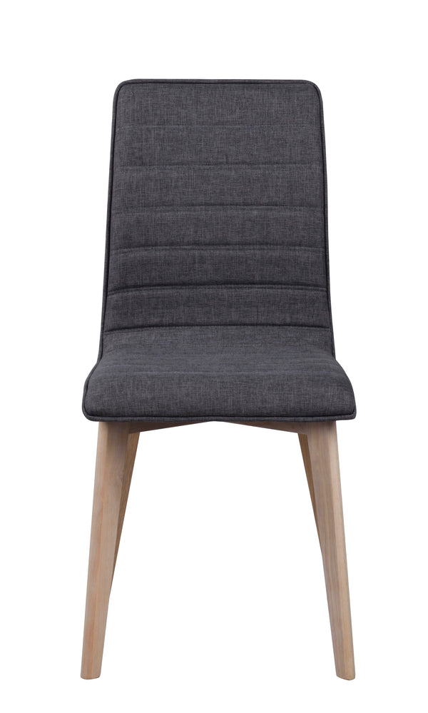 Gracy stol tyg mörkgrå/vitpigmenterad ek 2-pack