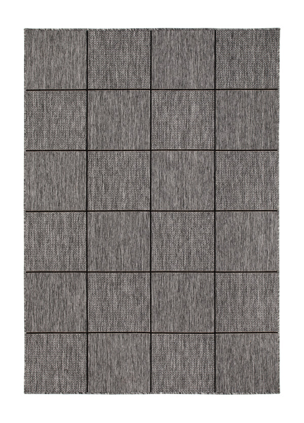 Madrid Square Grå/svart 133*190