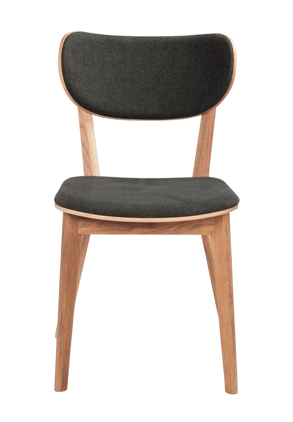 Kato stol lackad ek/mörkgrå 2-pack