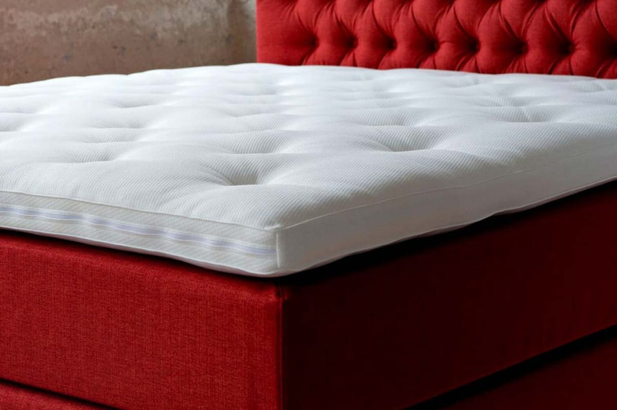 Lyx pikerad bäddmadrass vit