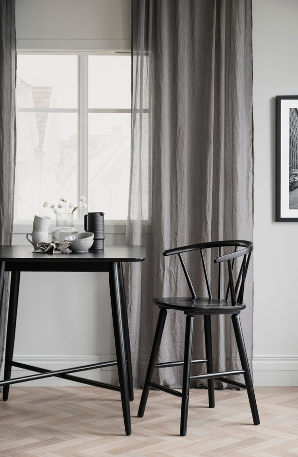 Carmen barstol svartlack 2-pack