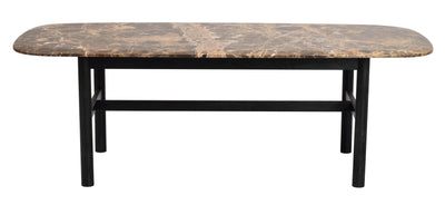 Hammond soffbord 135x62 svart ek/brun marmor