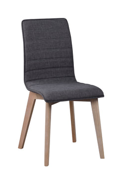 Gracy stol tyg mörkgrå/vitpigmenterad ek 2-pack