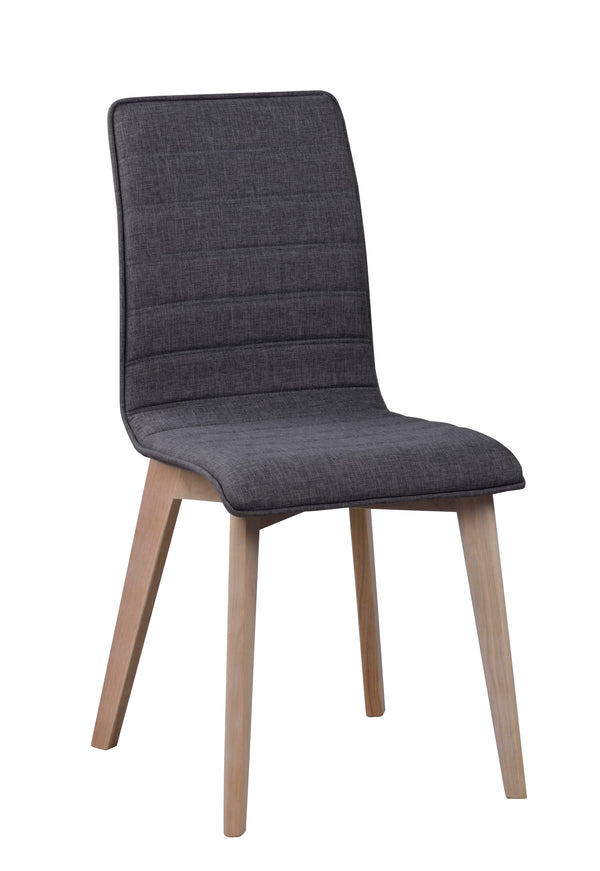 Gracy stol tyg mörkgrå/vitpigmenterad ek 2-pack