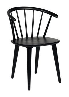 Carmen stol svartlack 2-pack