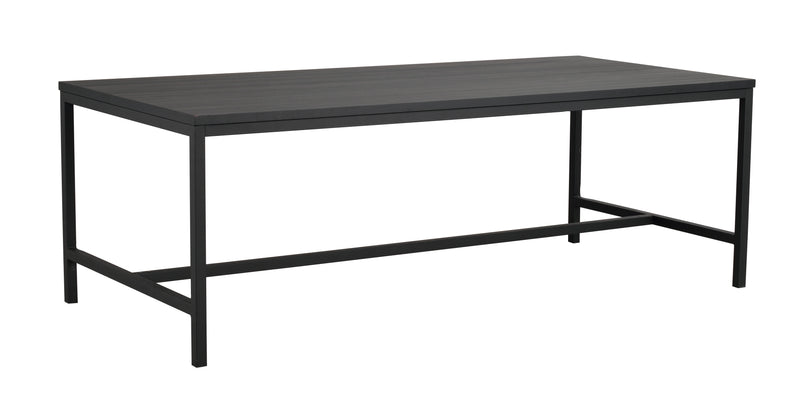 Everett matbord 220 svart ask/svart