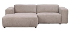 Willard soffa 3-sits-schäslong V beige tyg Brenda #34