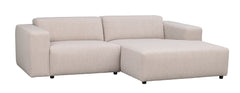 Willard soffa 3-sits-schäslong H ljusbeige tyg Alice #1