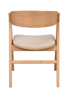 Waterton karmstol ek/beige tyg 2-pack