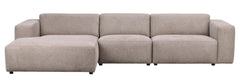Willard soffa 4-sits-schäslong V beige tyg Brenda #34