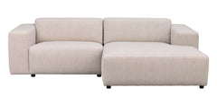 Willard soffa 3-sits-schäslong H ljusbeige tyg Alice #1