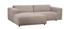 Willard soffa 3-sits-schäslong V beige tyg Brenda #34