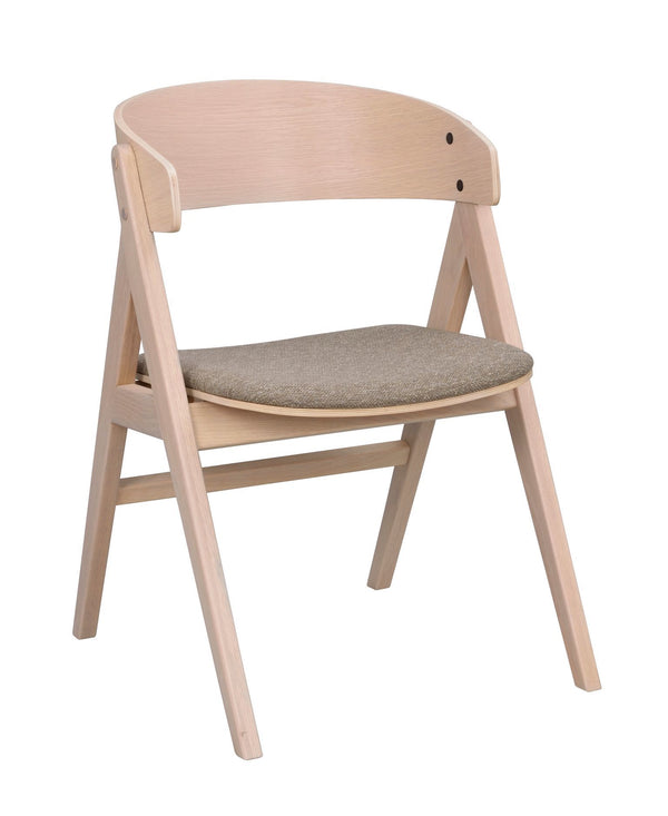 Waterton karmstol vitpigmenterad ek/brunt tyg 2-pack