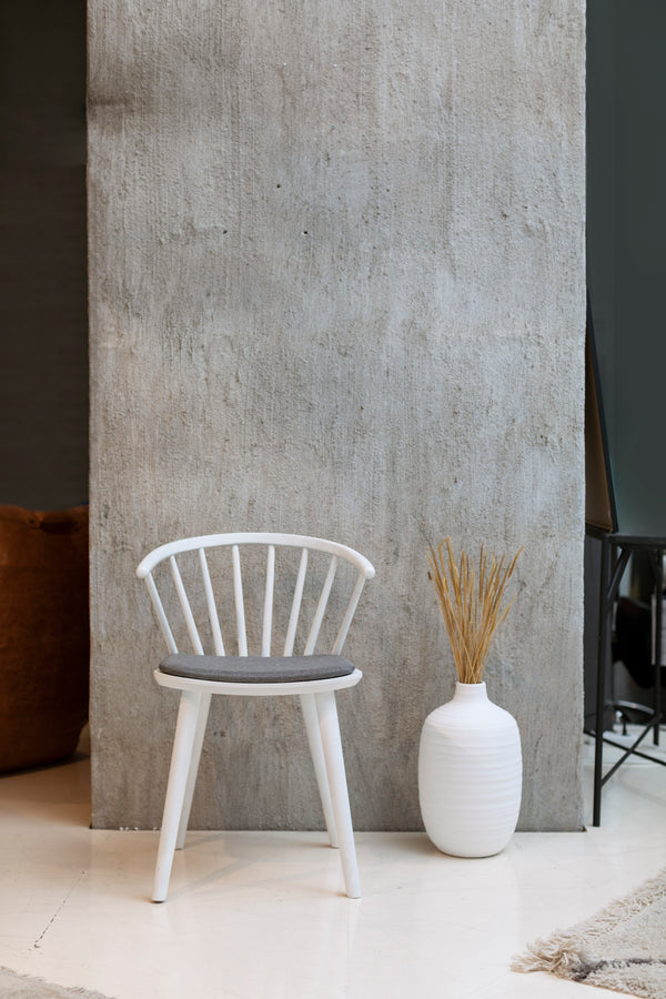 Edda stol vitlack 2-pack