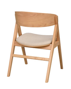 Waterton karmstol ek/beige tyg 2-pack