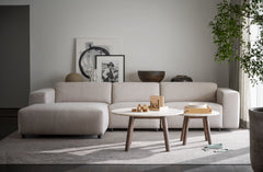 Willard soffa 4-sits-schäslong V ljusbeige tyg Alice #1