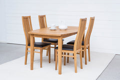 Allegro stol oljad ek sits klädd läder Madras svart 2-pack