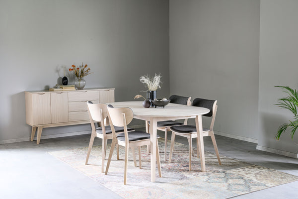 Kato stol vitpigmenterad ek/mörkgrå 2-pack