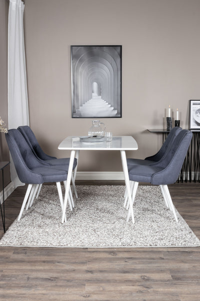 Matbordet Polar och stolarna Velvet Deluxe