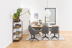 Seaford bokhylla 3 hyllor ek faner/svart