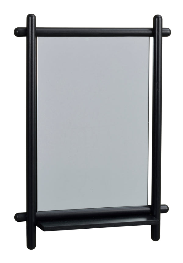 Milford spegel med hylla 52x74 svart ek