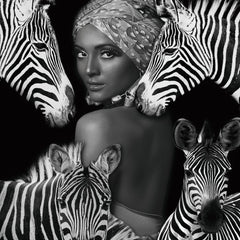 Tavla Zebra Queen 120x120 cm
