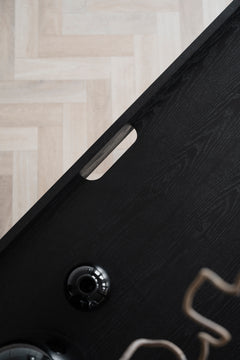 Springdale skrivbord svart ask/svart met