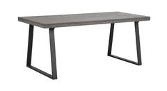 Brooklyn matbord 170x95 m.brun ek/U-ben svart met