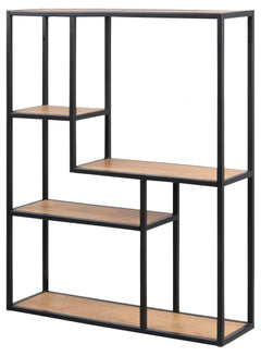 Seaford vägghylla ek faner/svart