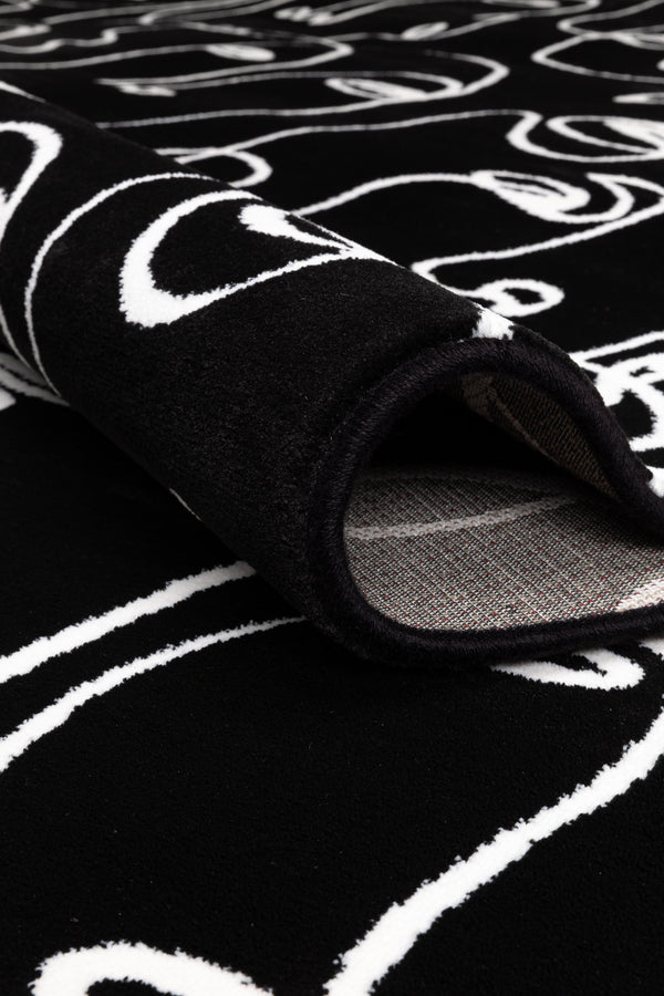 Ink Face Svart rund 240