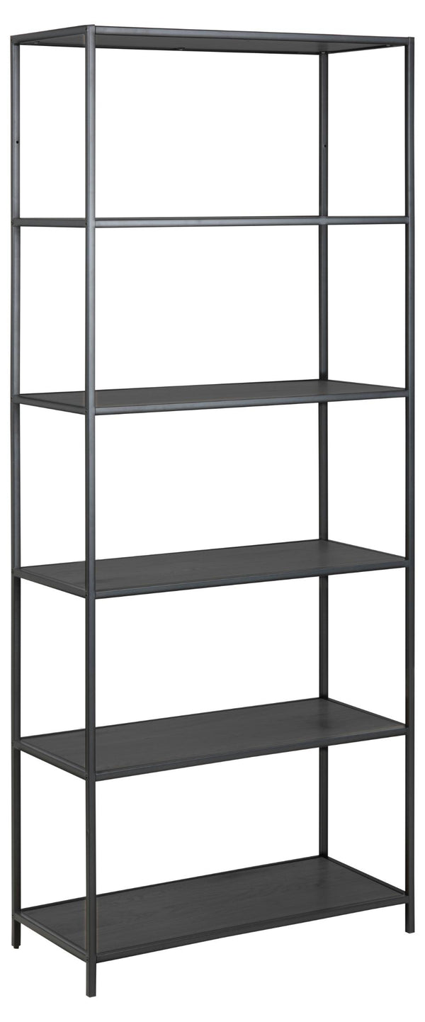Seaford bokhylla 5 hyllor svart