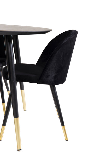 Matbordet Dipp och stolarna Velvet