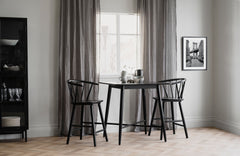 Carmen barstol svartlack 2-pack