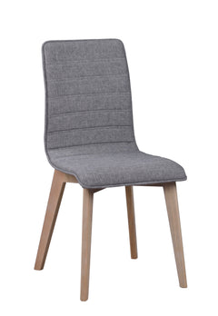 Gracy stol tyg ljusgrå/vitpigmenterad ek 2-pack