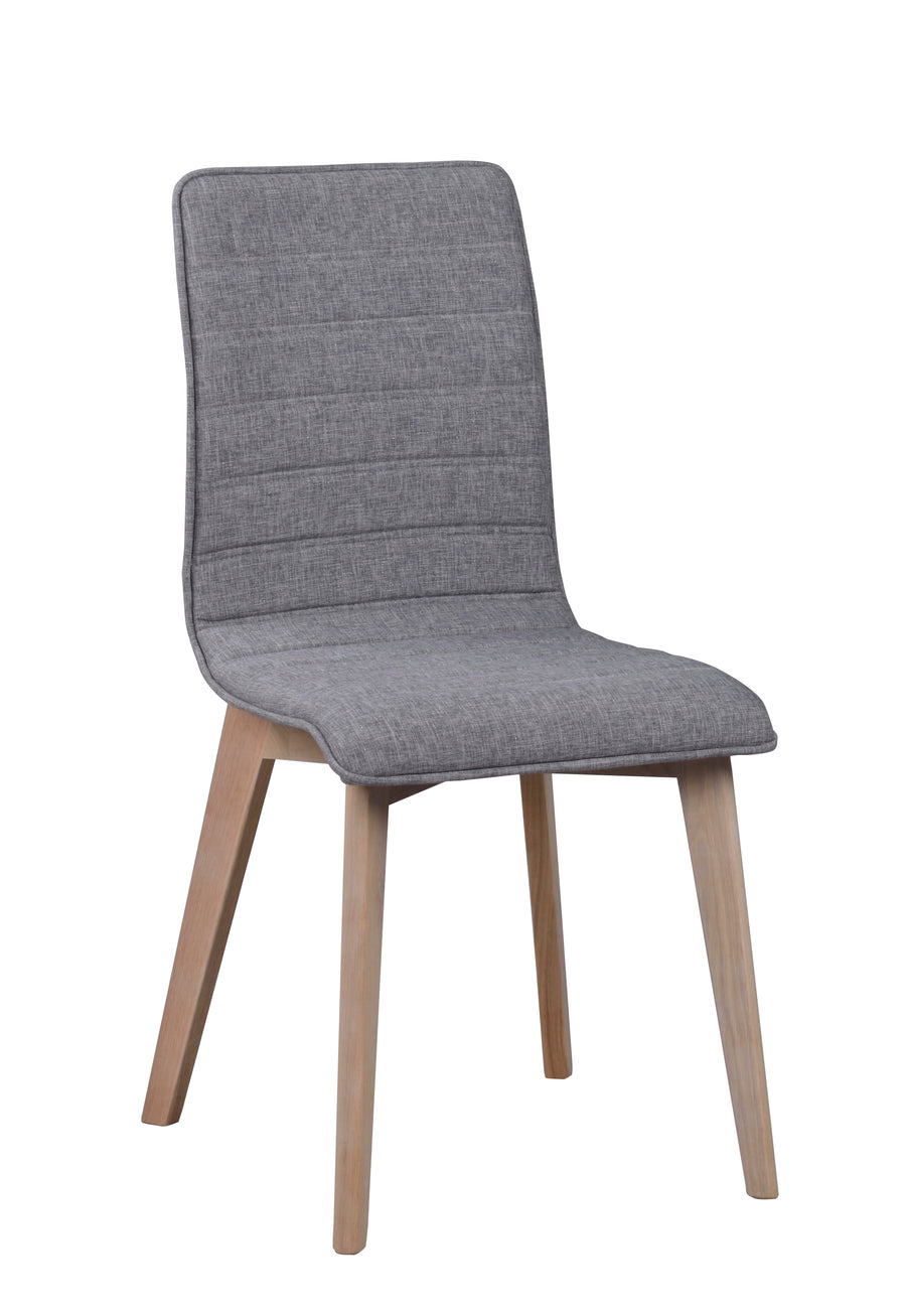 Gracy stol tyg ljusgrå/vitpigmenterad ek 2-pack