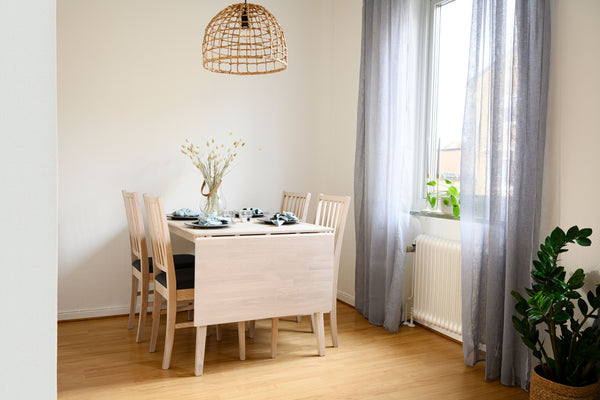 Filippa stol vitpigmenterad ek/grått tyg 2-pack