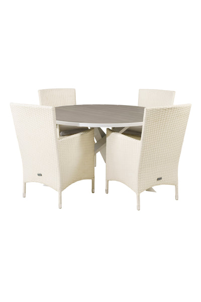 Matbordet Parma och stolarna Malin
