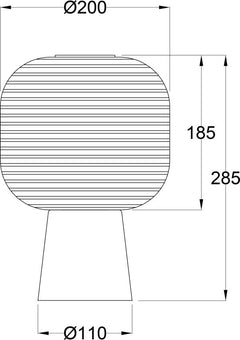 Aura bordlampa brunbets/ brun
