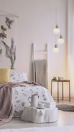 Elin fönsterlampa stål/vit