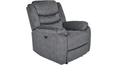 Winfield reclinerfåtölj med el tyg grå