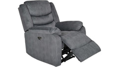 Winfield reclinerfåtölj med el tyg grå