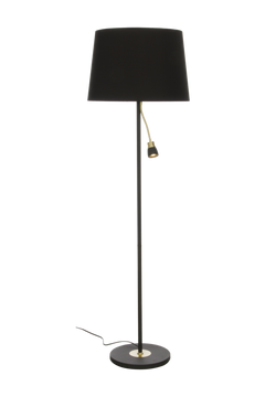 Eketorp golvlampa.svart/matt mässing