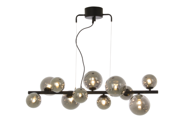 Molekyl taklampa L85 svart/rök