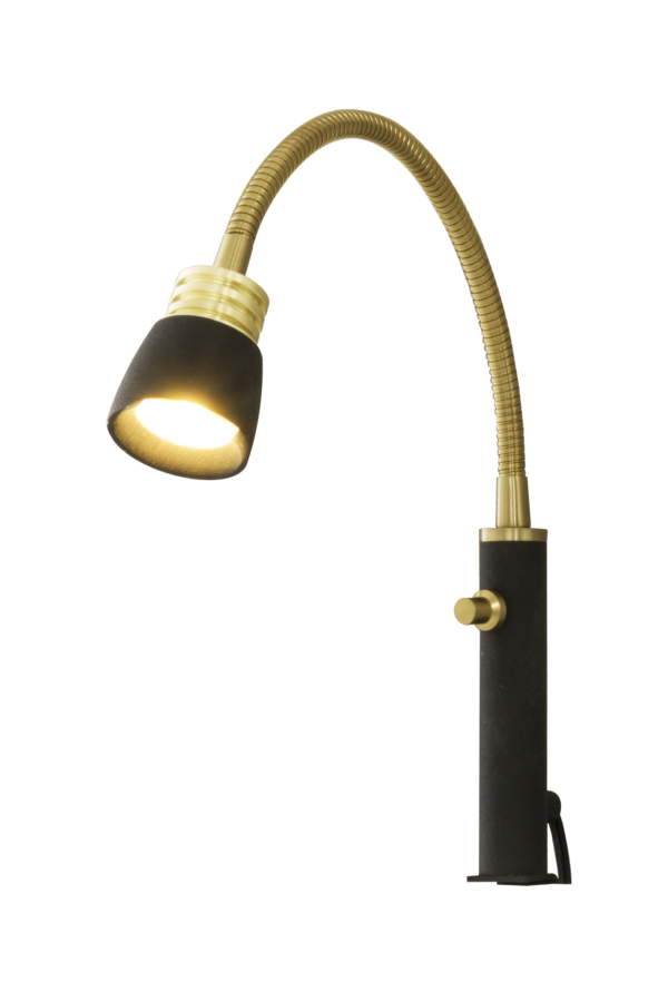 Eketorp sänglampa svart/matt mässing