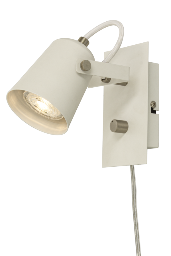 Metz vägglampa vit/stål