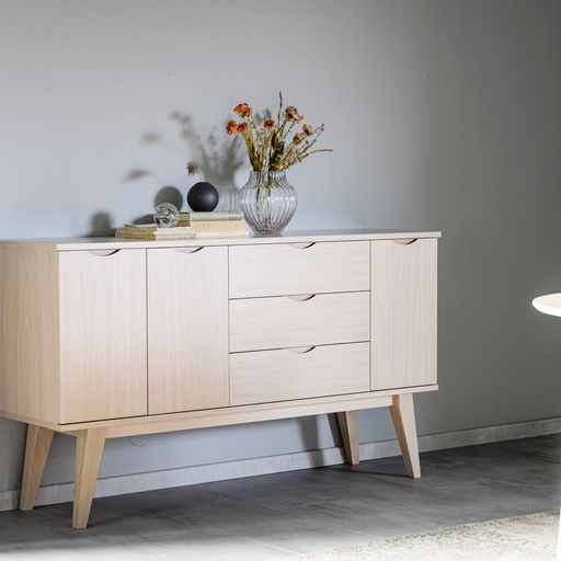 Filippa sideboard 122 vitpigmenterad ek