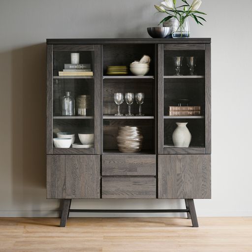 Brooklyn skåp 130 mörkbrun ek