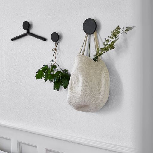 Milford väggknopp Ø8 svart ek