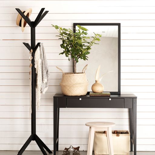 Confetti klädhängare golv svartbetsad ek