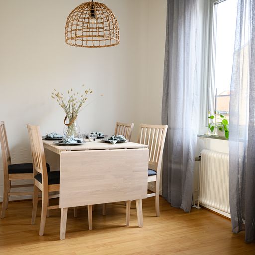 Filippa klaffbord 80+45 vitpigmenterad ek